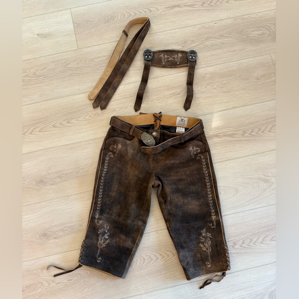 Women's AUTHENTIC leather Lederhosen EU 36